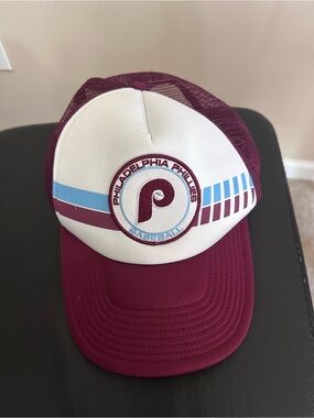 Maroon and White Philadelphia Phillies Trucker Cap